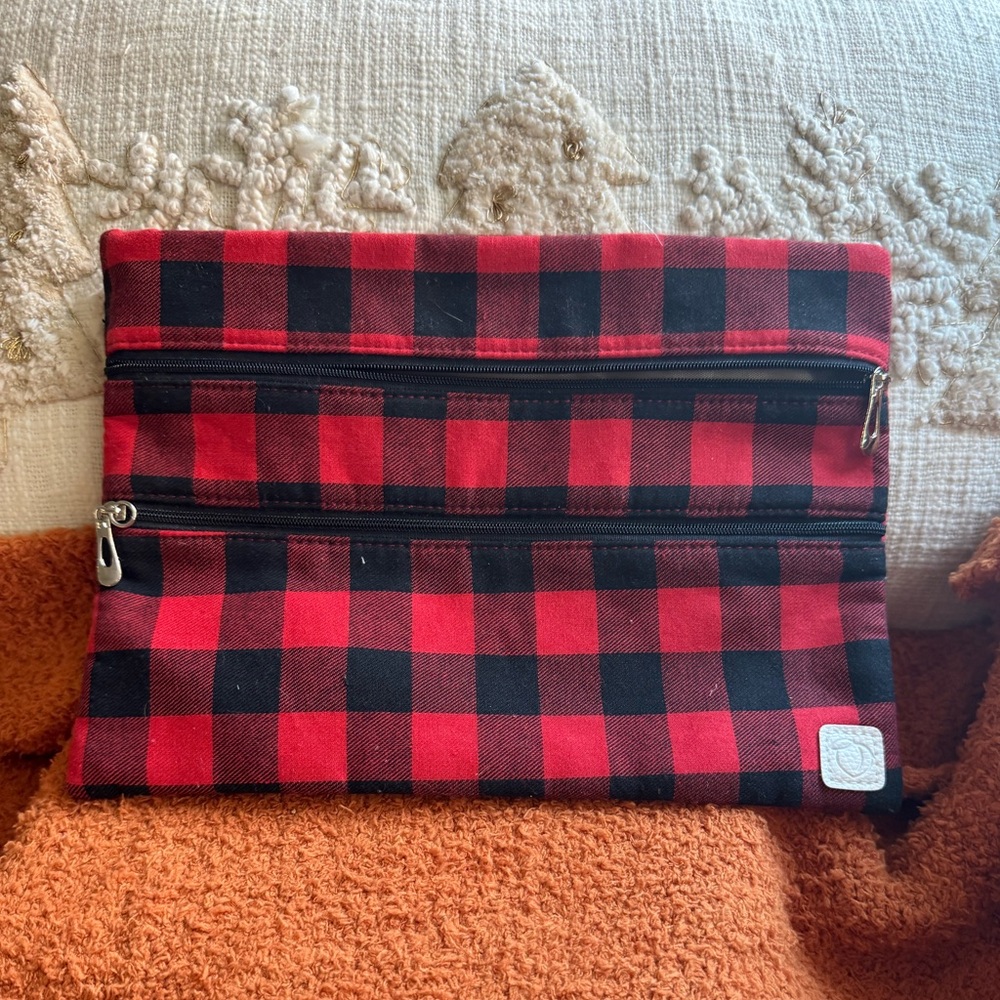 Buffalo Plaid Zippered Pouch